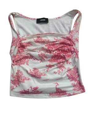 Cider Pink Toile Tank Top